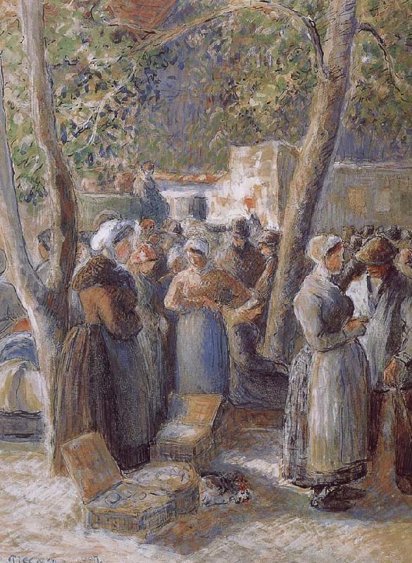 Camille Pissarro market china oil painting image